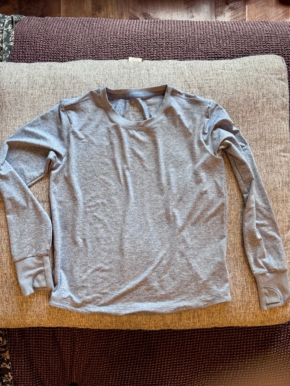 Blue Long-Sleeve Crewneck Shirt - Athleta Girl uptempo 2.0 top